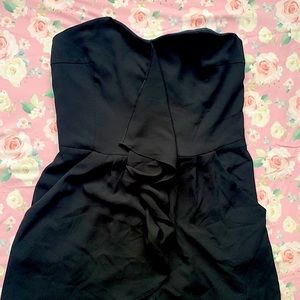 Strapless Black Romper